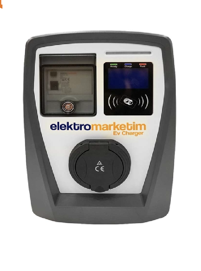 Hims 22kW 3 Faz 32A Tip 2 Soketli Elektrikli Araç Şarj İstasyonu