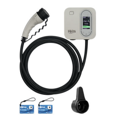 Hims 22kW Tip 2 Soketli Kablolu Beyaz Smart Elektrikli Araç Şarj İstasyonu