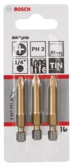 Bosch - Max Grip Serisi Vidalama Ucu PH2*49 mm 3'lü