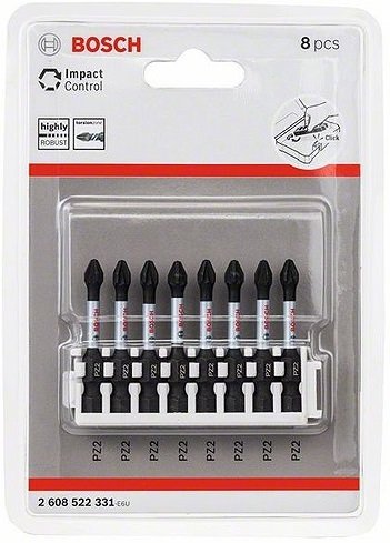 Bosch - Impact Control Serisi Vidalama Ucu 8'li PZ2 *50mm
