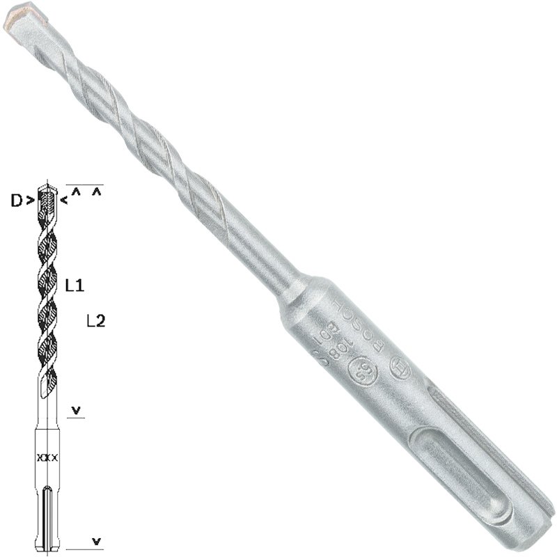 Bosch - Plus-1 Serisi, SDS-plus Kırıcı Delici Matkap Ucu 5.5*110 mm