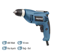 Proter  PR 450 RL Darbesiz Matkap 10mm 400 W