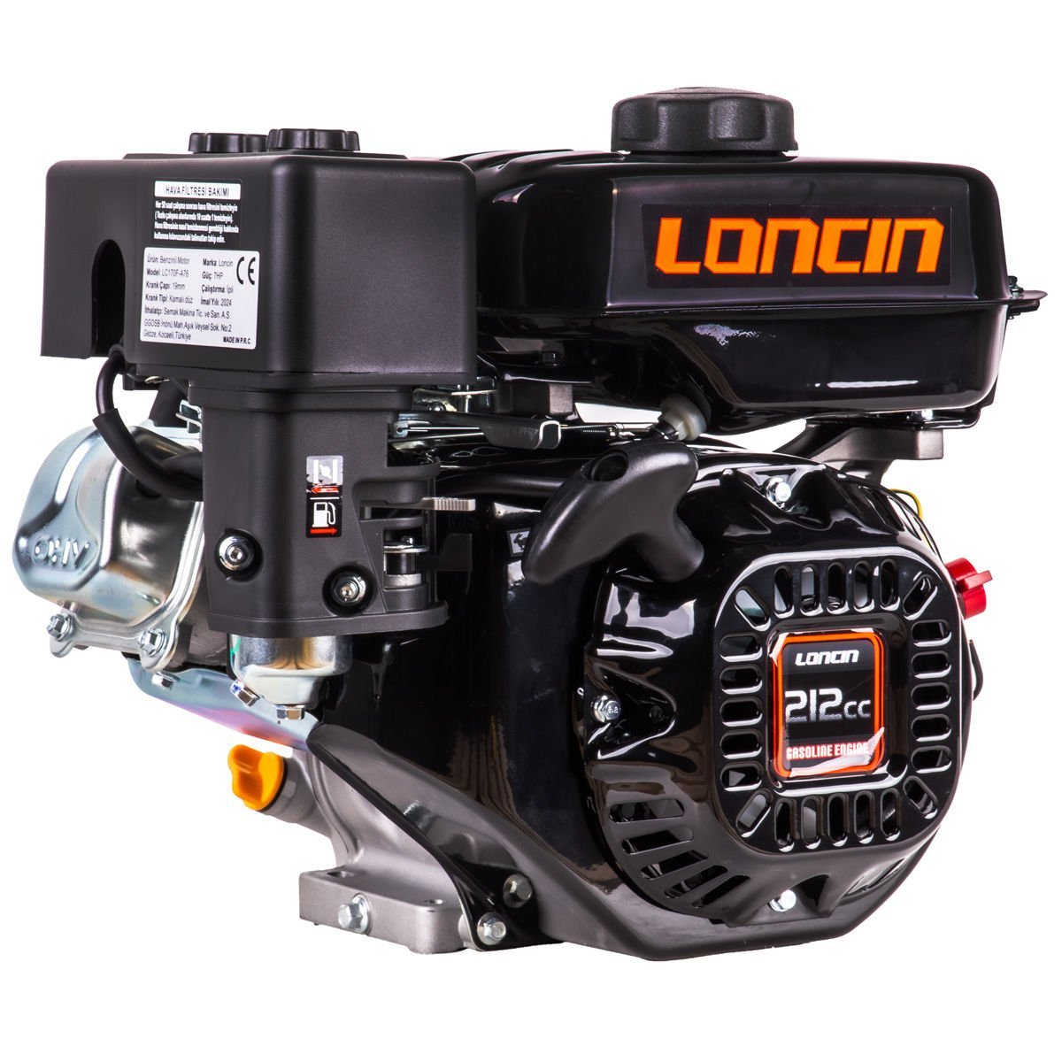 Loncın LC170F-A76 EUR5 Benzinli  Motor  7 HP Çapa Tip Frezeİi  Ø25mm