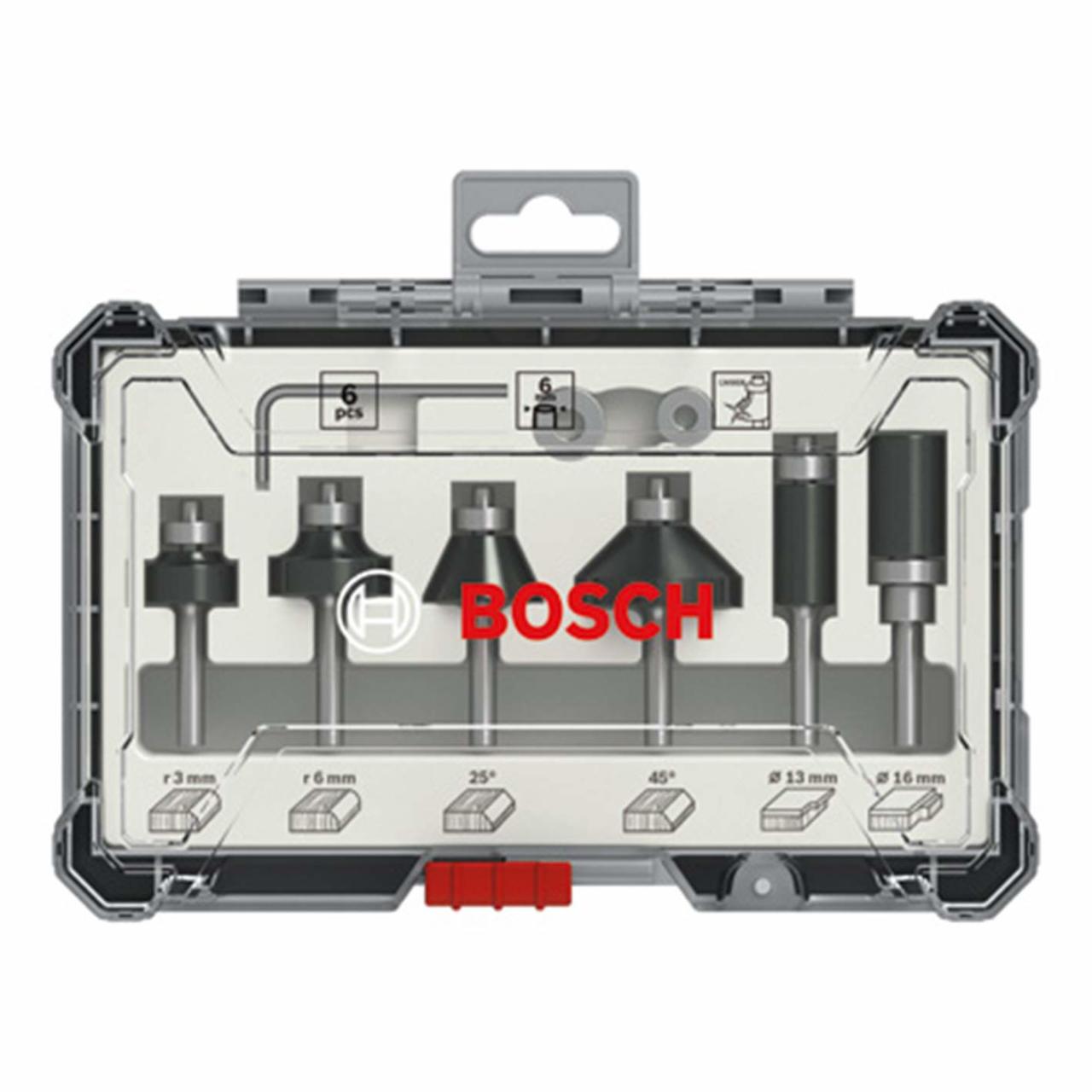 Bosch Pro Freze Seti 6'lı Karışık 6mm Şaftlı