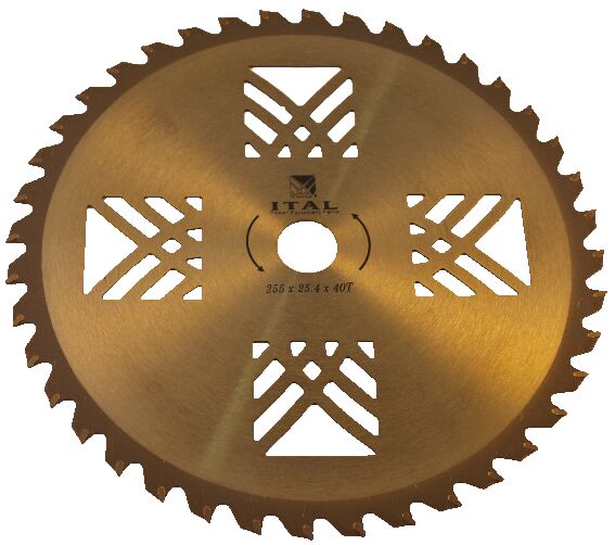 İtal Brush Cutter Blade 40 T x 255 Ot Tırpan Testeresi Elmas