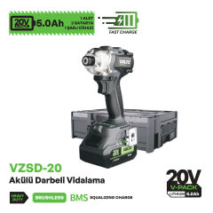 VOLTZ VZSD-20 Akülü Darbeli Vidalama 20V 5.0 Ah