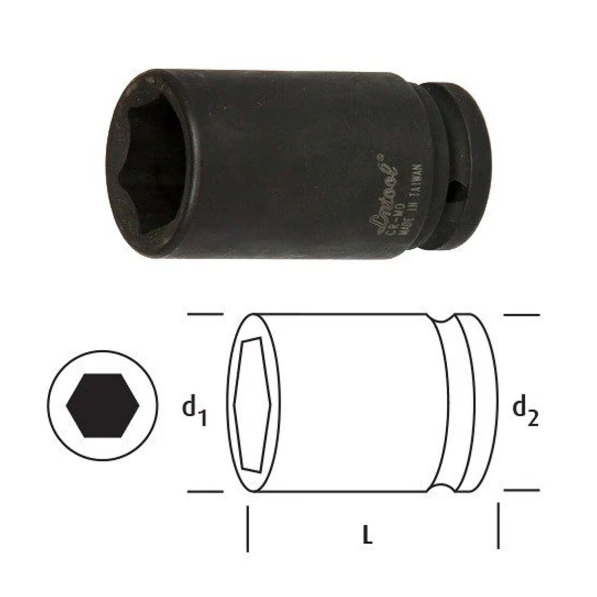 OSAKA LN34D46 Uzun Lokma 3/4'' 46mm Derin