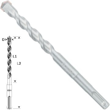 Bosch SDS-Plus-1 Matkap Uç 12x100x160mm Taş Beton