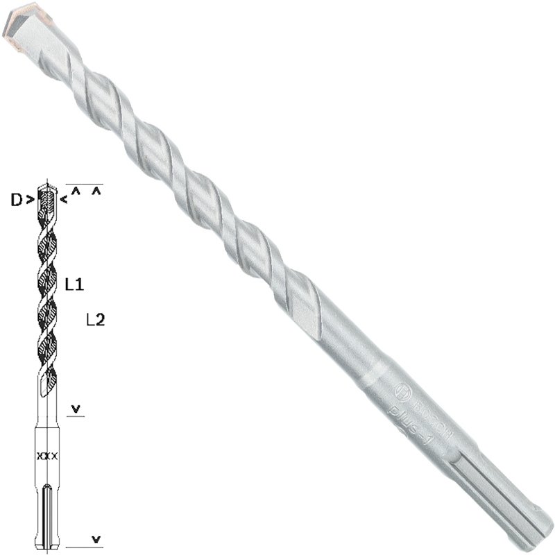 Bosch SDS-Plus-1 Matkap Uç 10x100x160mm Taş Beton
