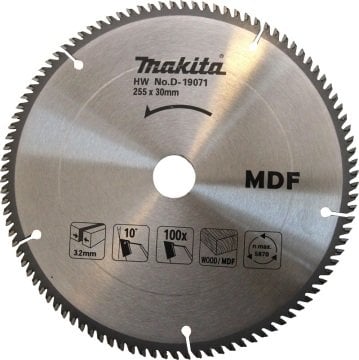 Makita D-19071 Elmas Daire Testere Bıçağı 254mm 100 Diş Ahşap MDF