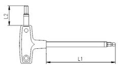 İzeltaş 4921 T Tipi Yuvarlak Başlı Allen Anahtar 4mm