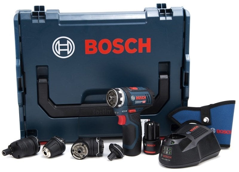 Bosch Professional GSR 12V-15 FC Set 2 Ah Çift Akülü Delme/Vidalama - Çanta + 3 adaptör