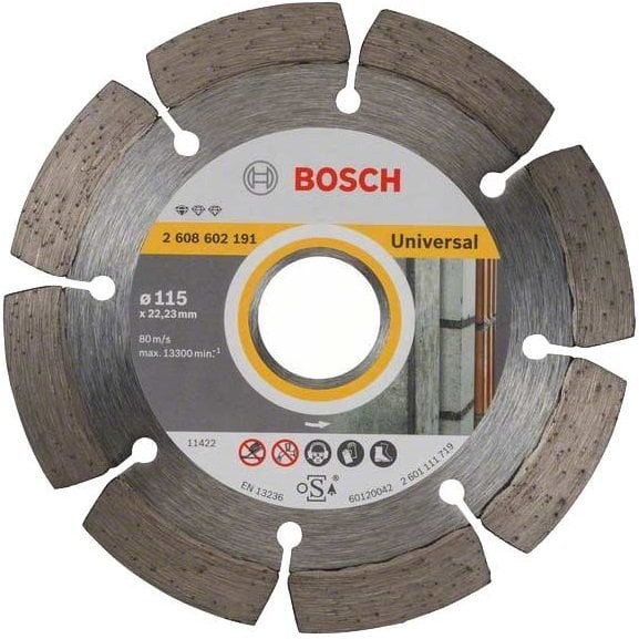 Bosch Universal Kesme Diski Elmas 115mm Taş Beton