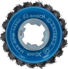 Bosch - X-LOCK - Heavy Serisi Metal İçin Burgulu Tel Fırça 75*0,5 mm