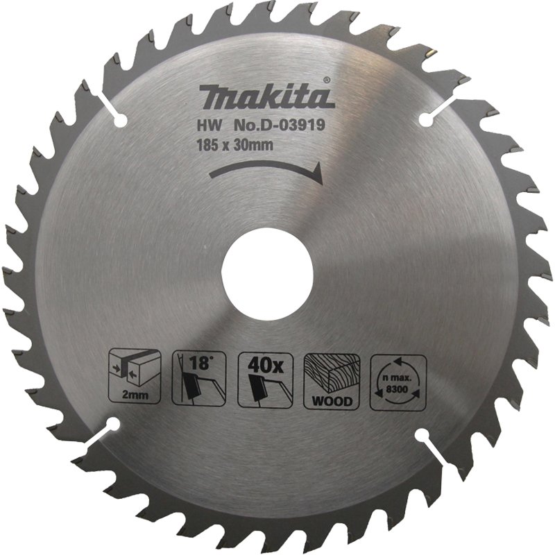 Makita D-03919 Elmas Daire Testere Bıçağı 185mm 40Diş