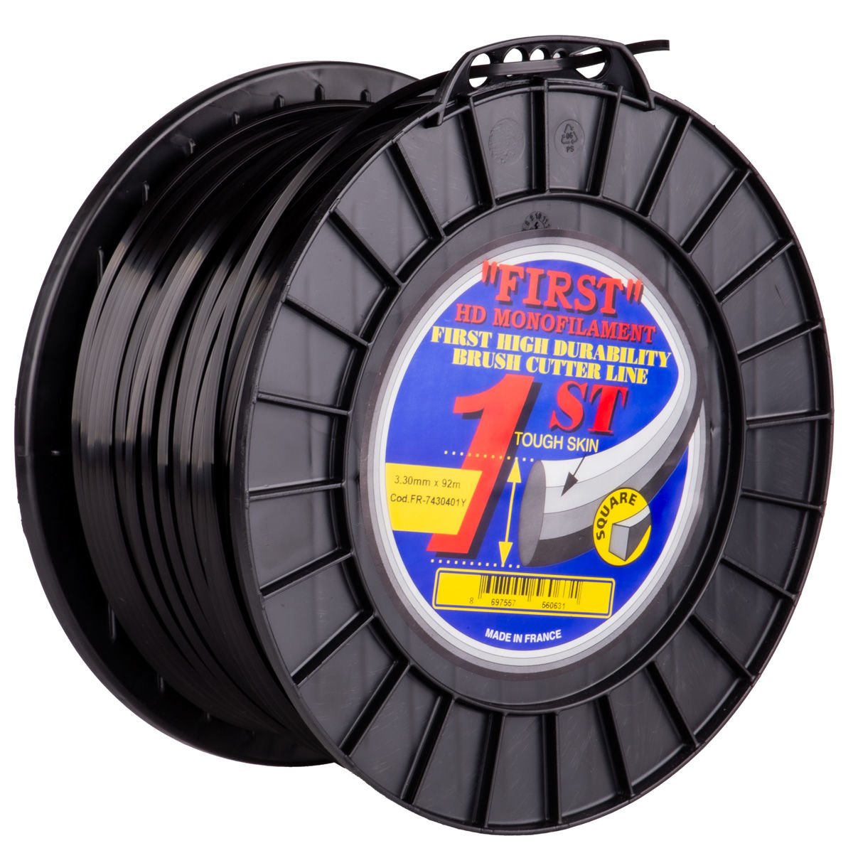 ミオナ Speed 7430401Y Misina 3.3mm 92 Metre 4 Köşeli Silikonlu Siyah
