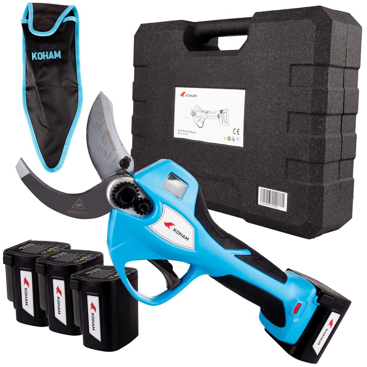 Koham KH-S40 Budama  Makası 40mm 3  Akülü Sensörlü