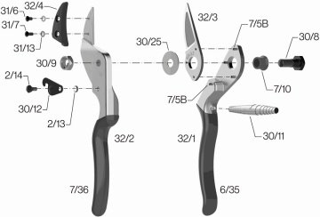 Felco 32 Budama Makası 27cm Sağ-Sol Anvil