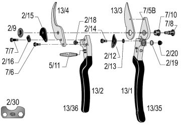 Felco 13 Budama Makası 27cm Sağ By-Pass