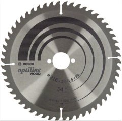Bosch Optiline Wood Daire Testere Bıçağı 216mm 54Diş Ahşap