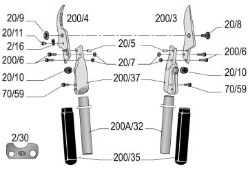 Felco 200A-50 Dal Budama Makası 50cm Alüminyum Çift El