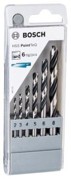Bosch HSS PointTeQ Delme Uç 6 Parça Metal