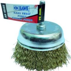 Hawk HA10145 Sarı Telli Pimli Çanak Fırça 50mm