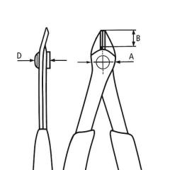 Knipex 7881125 Elektronikçi Yan Keski 125mm