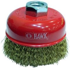 Hawk 65mm Sarı Dalgalı Telli m14 Vidalı Çanak Fırça // HA10111
