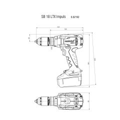 Metabo SB 18 LTX Impuls / 5.2 Çift Akülü Darbeli Vidalama Li-ion 18V 5.2Ah