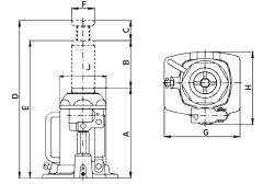Atlas Pro ATŞK10 Hidrolik Şişe Kriko 10 Ton