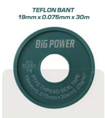 Total Teflon Bant 19mm x 0.075mm x 30mm 10 Luk Paket