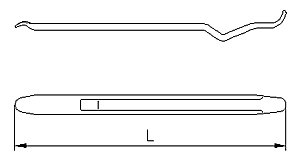 İzeltaş 6360 Oluklu Levye Kıvrık Uçlu 600mm