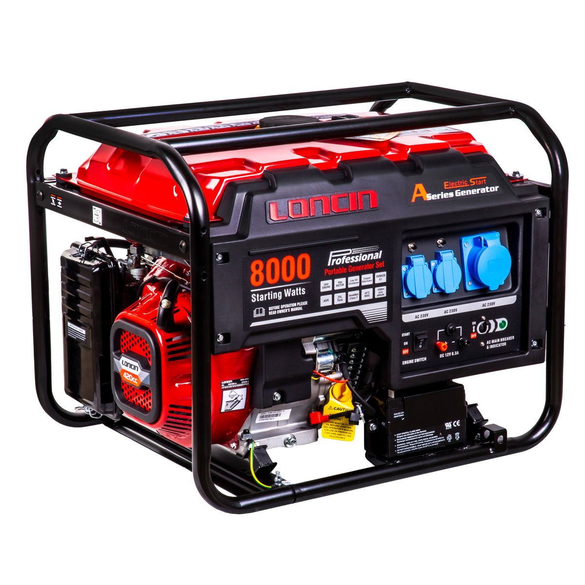 Loncin LC8000D-A EUR5 JENERATÖR 6,5 kW MARŞLI
