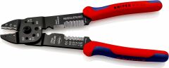 KNIPEX 97 21 215 Papuç Sıkma Ve Kablo Sıyırma Pensi 230 mm