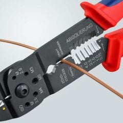 KNIPEX 97 21 215 Papuç Sıkma Ve Kablo Sıyırma Pensi 230 mm