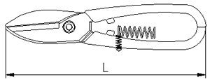 İzeltaş 6821 Tenekeci Makası Yaylı 300mm