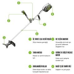Ego BC3800E Akülü Tırpan 38cm 5 ah Akü+ Şarj Cihazı