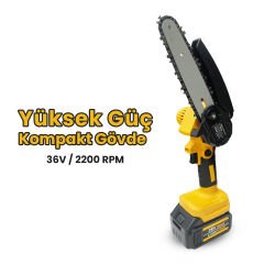 Bn-5 Cordless Tools LTJ-6A 2 Pcs Takım - Şarjlı Budama Makası - Şarjlı Testere  - 2m Teleskopik Uzatma Aparatı