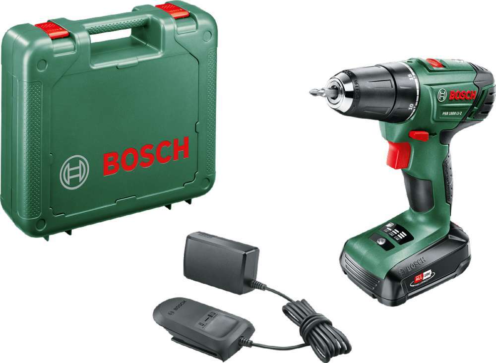 Bosch PSR 1800 LI-2 (1,5 Ah) Akülü Delme Vidalama Makinesi