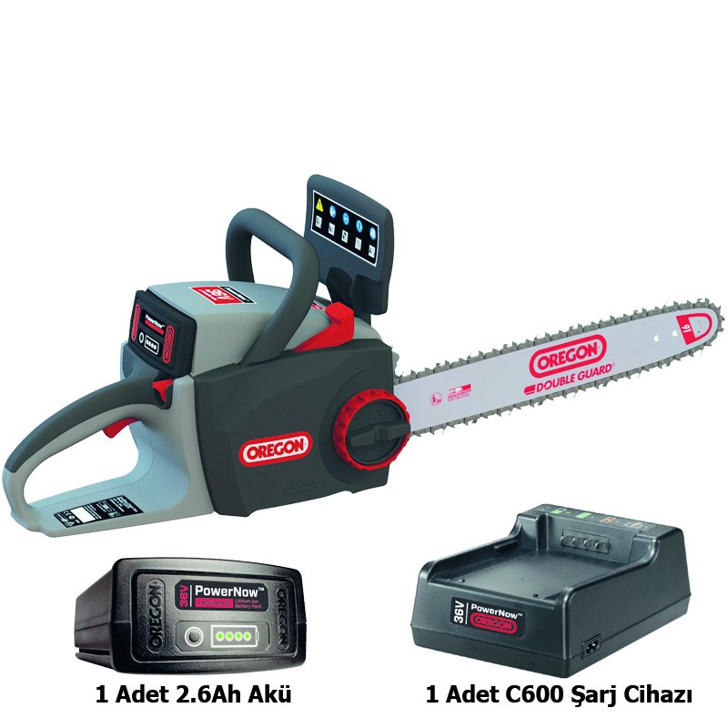 Oregon CS300 Şarjlı Ağaç Kesme Makinası 91'' 26 Diş 2.6Ah + C600