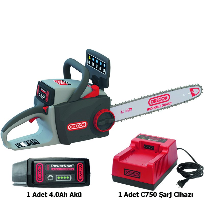 Oregon CS300 Şarjlı Ağaç Kesme Makinası 91'' 26 Diş 4.0Ah + C750