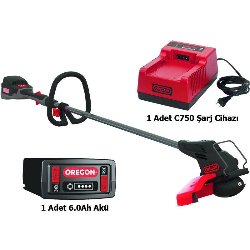 Oregon ST275 Şarjlı Kenar Düzeltme Makinası 6.0Ah + C750