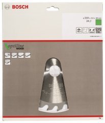 Bosch - Optiline Serisi Ahşap için Daire Testere Bıçağı 210*30 mm 24 Diş
