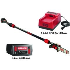 Oregon PS250 Şarjlı Yüksek Dal Budama Testeresi 6.0Ah + C750