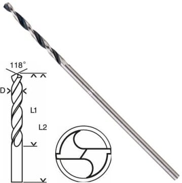 Bosch HSS PointTeQ Matkap Uç Metal 1.5x18x40mm