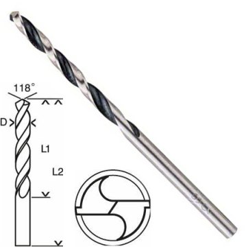 Bosch HSS PointTeQ Matkap Uç Metal 4.5x47x80mm