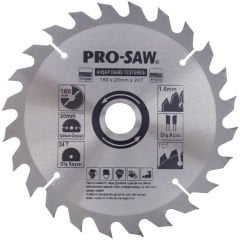 ProSaw PS51209 Ahşap Daire Testere Bıçağı 160x20mm 24Diş - Sunta
