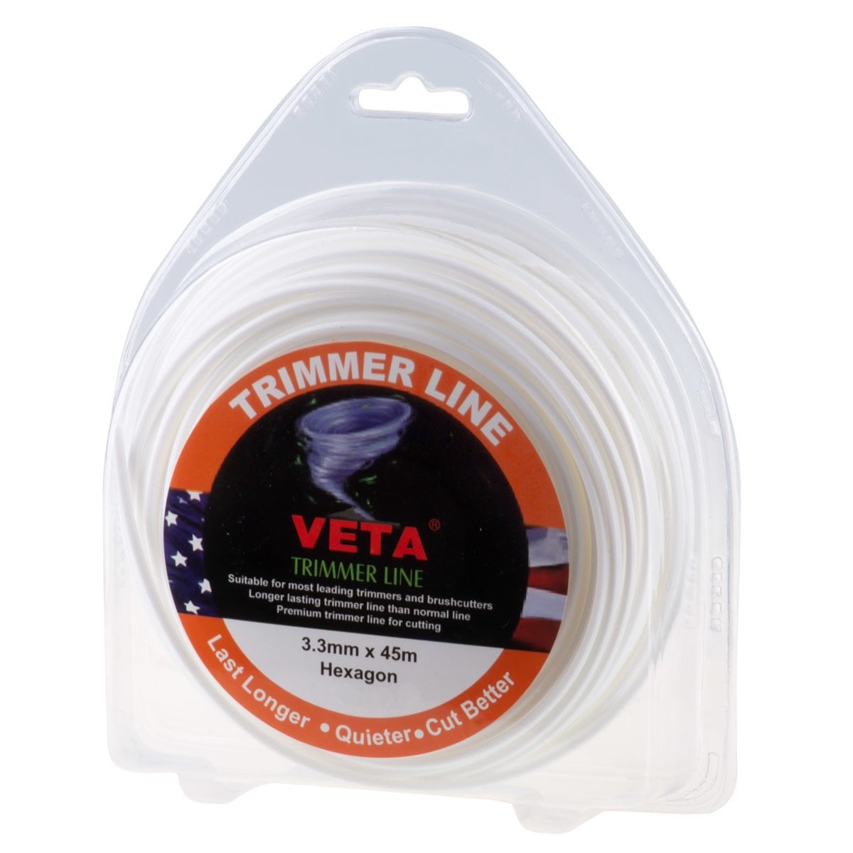 Veta 131724 Misina 3.3mm 45 Metre 6 Köşe Beyaz