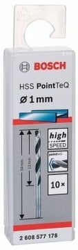 Bosch HSS PointTeQ Matkap Uç Metal 1x12x34mm 10 Parça